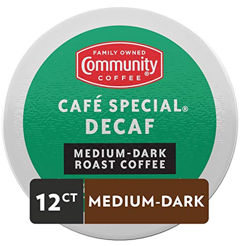 Community Coffee Café Special Decaf Pods - 12 Count Medium Dark Roast