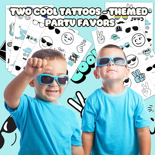 Two Cool Temporary Tattoos for Kids 96PCS Party Favors