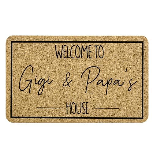 Papa Gifts Welcome Doormat - 17x30 Indoor Outdoor Entrance Mat