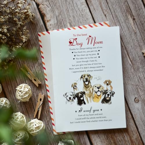 Heartfelt Mother's Day Card from Dog | Premium Quality Dog Mom Card