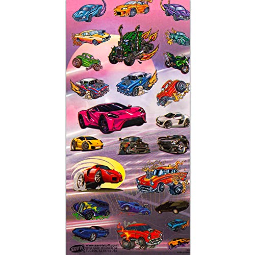 Hot Wheels Kids Toothbrush Kit - 3 Racecar Toothbrushes with Caps & Stickers