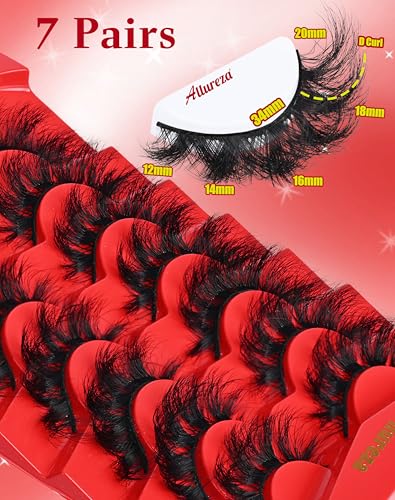 Allureza 80D Volume Strip Lashes Cluster Effect Faux Mink Wispy Eyelashes