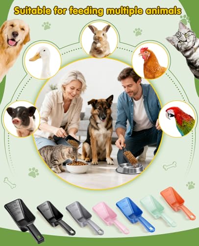 2-Pack Dog Food Scoop Set - 1 Cup & 2 Cup Measuring Scoops