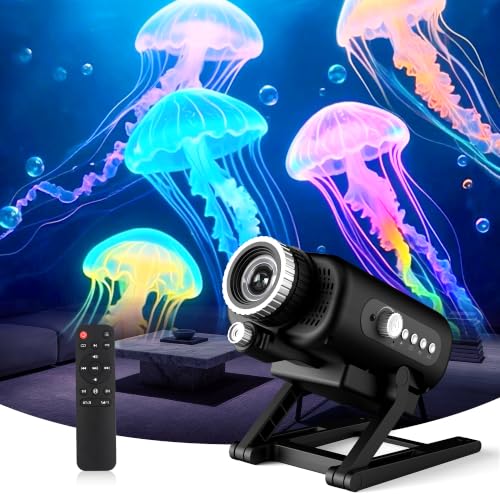 Black 3D Star Galaxy Projector with Ocean Scenes & Bluetooth Speaker - Night Light & Remote Control