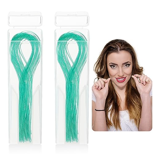 WLLHYF 100 Pcs Dental Floss Threaders for Braces, Bridges, and Implants