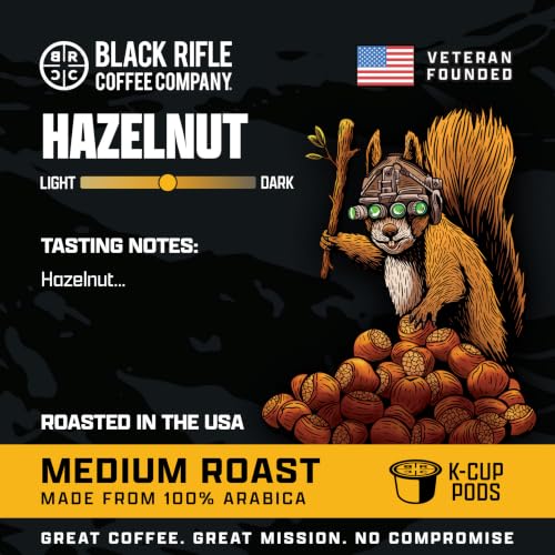 Black Rifle Coffee Hazelnut Medium Roast K-Cup Pods - 12 Count
