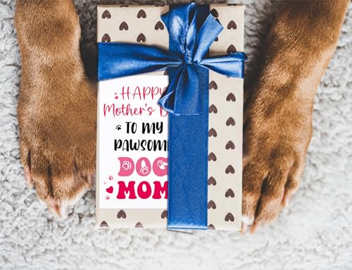 Funny Mother's Day Card for Dog Mom with Red Envelope 4x6