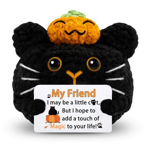 Hixkvpen Halloween Black Cat Gift Basket Stuffer - Cat-friend Variant, Cute & Spooky Decor