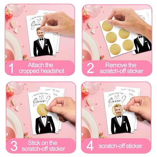 Who Has The Groom Bridal Shower Game - 41 Pcs Scratch Off Cards (White-2)