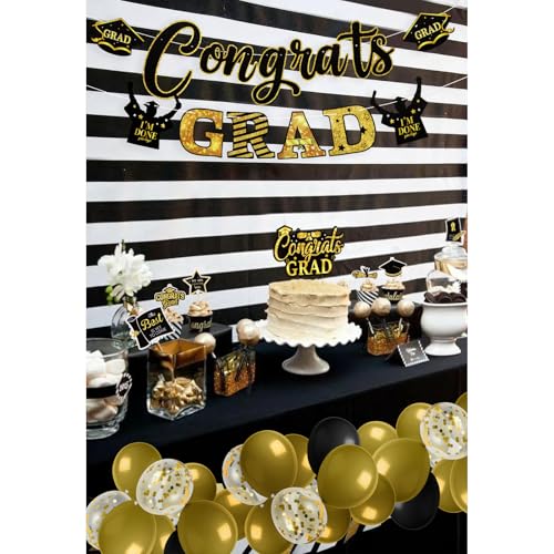 CIEHER Birthday Decoration Set - Banner, Balloons, Cake Topper