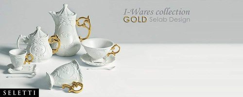 Seletti I-Wares I-Mug Cup White/Gold