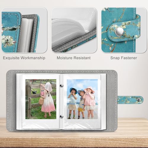 Fintie Mini Photo Album for 2x3 Inch Photos - 52 Pocket Travel Memory Book