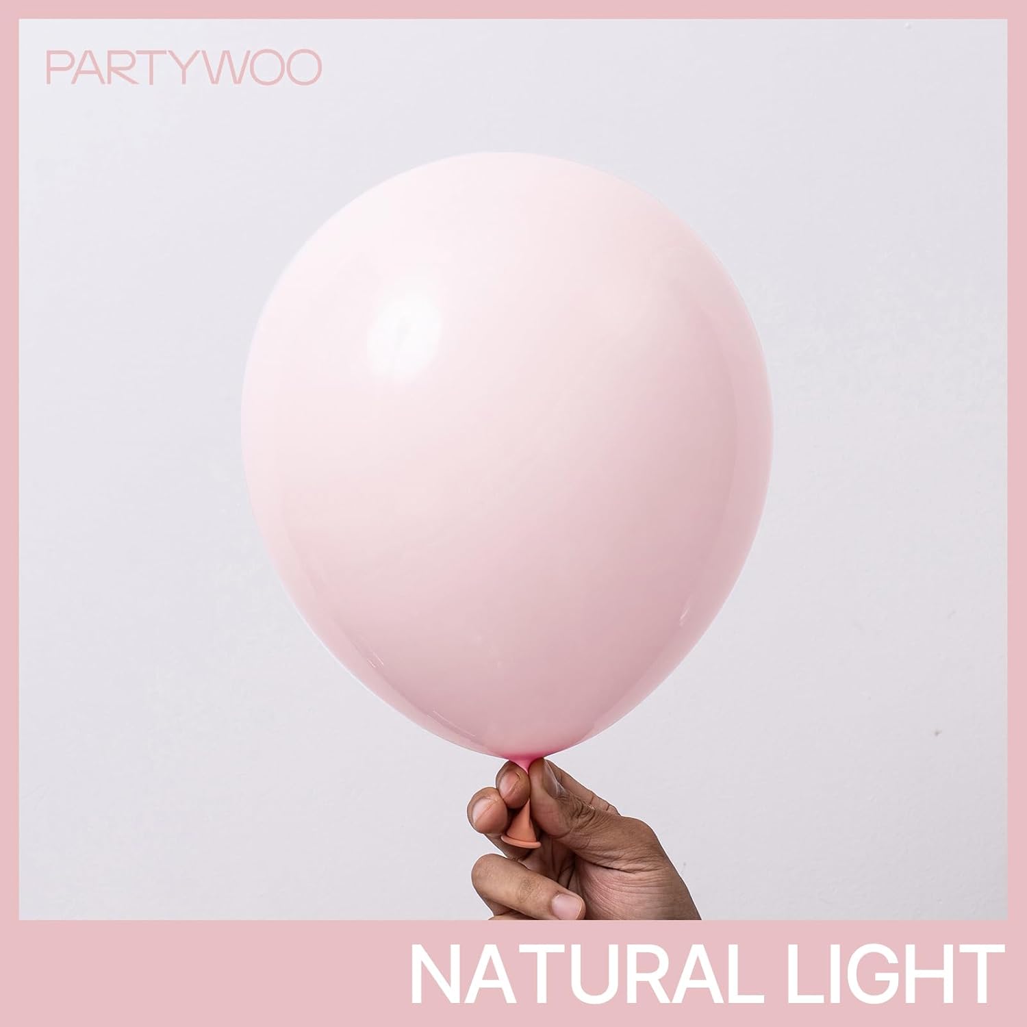 PartyWoo Pale Pink Balloon Arch Kit - 85pcs in Various Sizes for Baby Showers & Birthday Parties