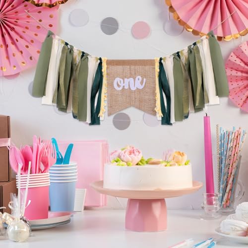 1st Birthday Highchair Banner - Safari Jungle Theme Decoration