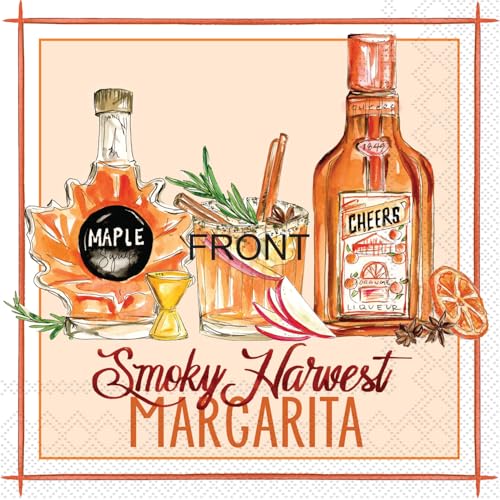 IHR Smoky Harvest Margarita Cocktail Napkins - 20 Count 3-Ply