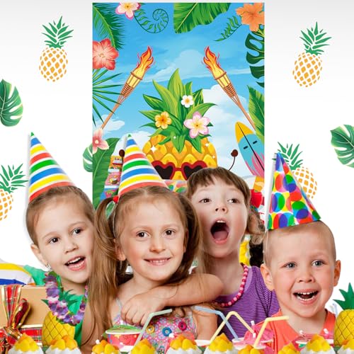 Hawaiian Luau Party Game for Kids - Pin The Sunglasses on Pineapple