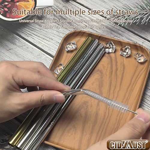 10-Piece Stainless Steel Straw Cleaner Brush Set for Baby Bottles & Stanley Cups