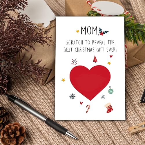 Funny Christmas Card for Mom with Envelope - Scratch Holiday Greeting Card - Variation of THIS listing
