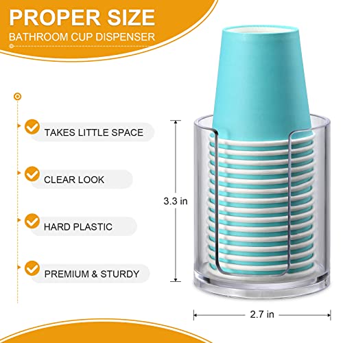 AOZITA Bathroom Cup Dispenser - 2 Pack Mouthwash Cups Holder
