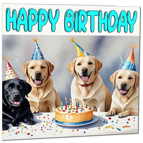 Premium Labrador Birthday Card - Eco-Friendly & Fun Design