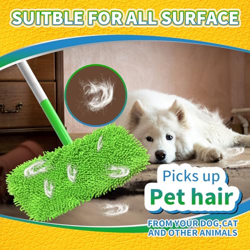 Zehrai Reusable Microfiber Mop Pads for Swiffer Sweeper - Green 6 Pack