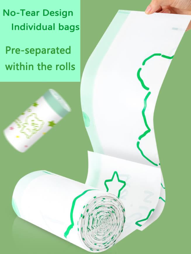 4 Gallon Drawstring Trash Bags - 60 Count with Floral Print