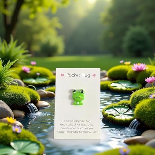 Pocket Hug Frog Token Gift Set with Encouragement Cards