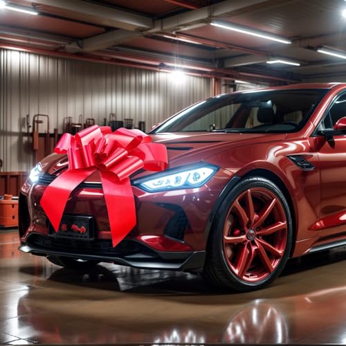 30-Inch Giant Red Car Bow - Oversized Pull Bow for New Car Gifts