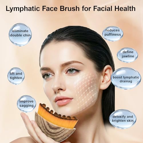 Lymphatic Contour Face Brush for Facial Sculpting and Drainage