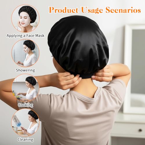 Heclia 2-in-1 Adjustable Sleep Bonnet and Hair Net for Long Hair
