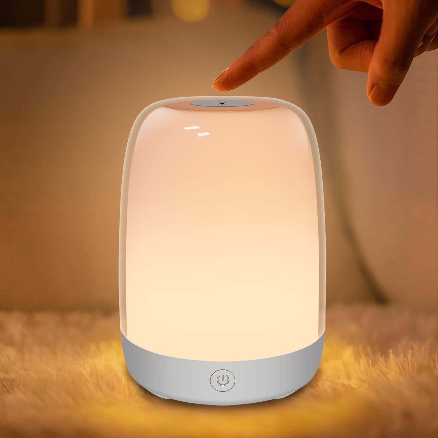 Skiennix Nursery Light - Dimmable Baby Night Light with 5 Color Options | USB Rechargeable Lamp for Toddlers