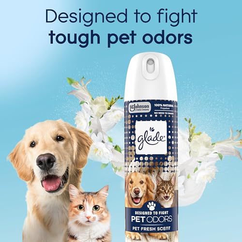 Glade Pet Fresh Air Freshener Spray with Soft Mist, Odor Neutralizer, 7.3 Oz, 6 Pack