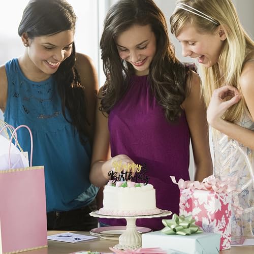 Glitter Happy Birthday Cake Topper Party Decoration Pick