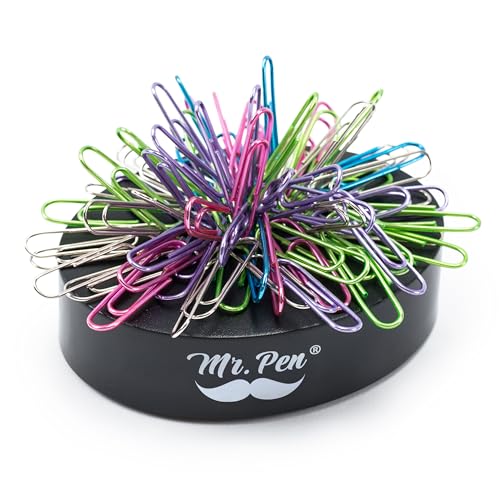 Mr. Pen Magnetic Desk Toy with 100 Colorful Paper Clips