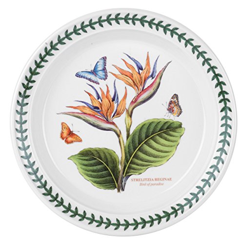 Portmeirion Exotic Botanic Garden Salad Plates Set of 6 - 8.5-Inch Tropical Floral