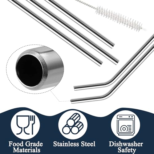 6 Pack Stainless Steel Straws for Stanley Tumbler - Reusable & Durable