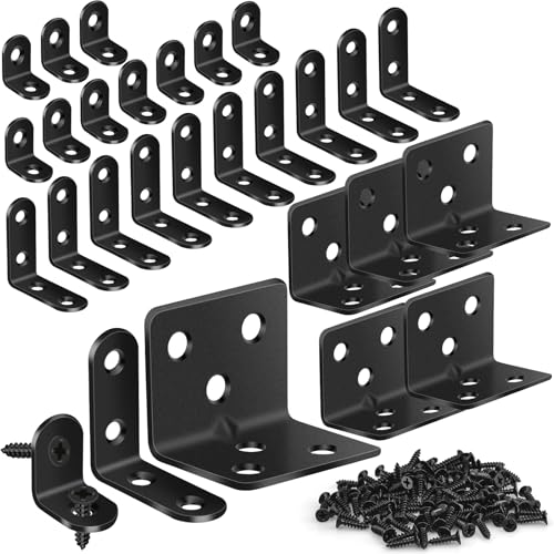 MAPVOLUT Heavy Duty L Brackets Set - 25Pcs Metal Corner Braces