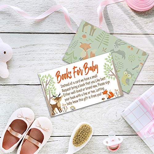 Woodland Creature Baby Shower Request Cards - 50 Pack Inserts