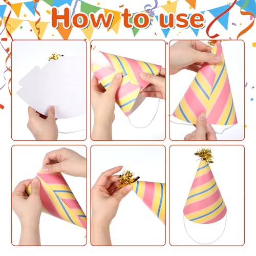 8Pcs Colorful Mini Birthday Hats for Cats & Small Animals