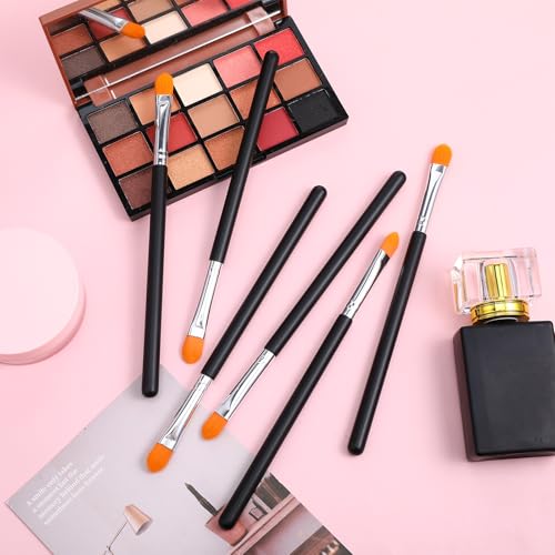 6Pcs Flat Round Eyeshadow Primer & Concealer Brush Set