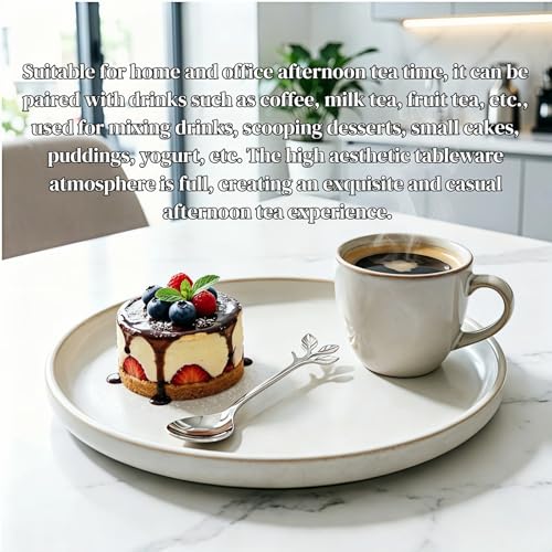 Elegant Silver Mini Coffee Spoons - 4.7" Stainless Steel Set of 4