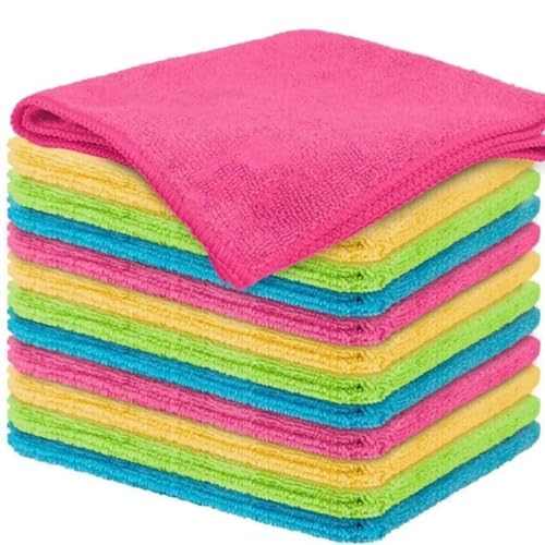 Microfiber Cleaning Cloths 12-Pack | Ultra Absorbent & Lint-Free