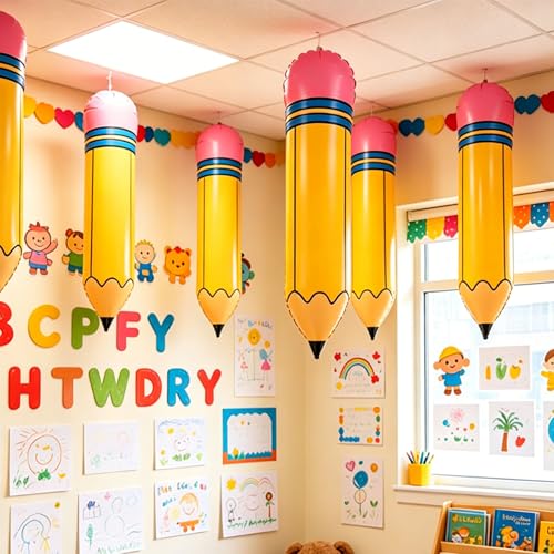 27 Inch Pencil Balloons for Back to School Decorations - 2 Pack