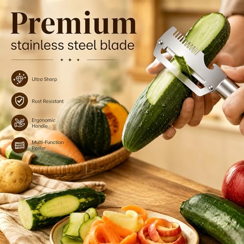 4-in-1 Stainless Steel Multifunctional Kitchen Peeler Tool