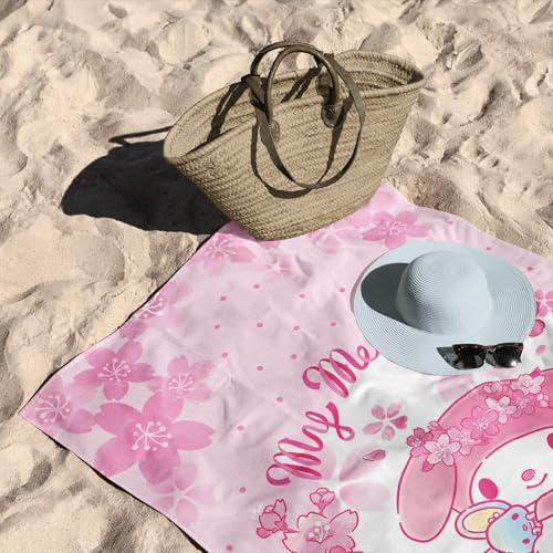 Northwest Sanrio Beach Towel, Kuromi & My Melody, 2-Pack Oversized Pool Towels Set, Fast-Drying and Sand-Resistant, 30x60 Inches