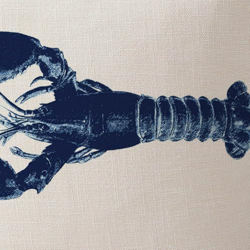 Navy Blue Lobster Throw Pillow Cover 12x20 Inch - Nautical Home Decor