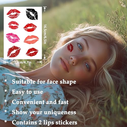Boldink Waterproof Face Makeup Temporary Tattoo Stickers 2pcs
