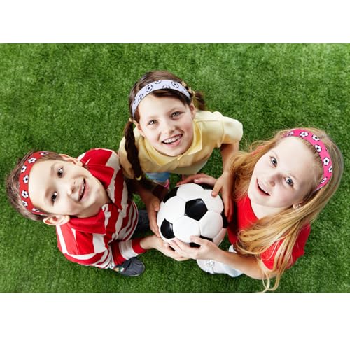 4Pcs Soccer Headbands Sport Headband for Boys and Girls Elastic Head Band Adjustable Football Hair Band Stretch Elastic Athletic Head Band Pack