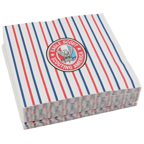 Eagle Scout Dessert Napkins, 3-Ply Paper Party Supplies (50 Pack)
