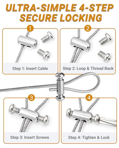 Heavy Duty 4-Pack Ceiling Closet Rod Support Brackets - Adjustable Stainless Steel